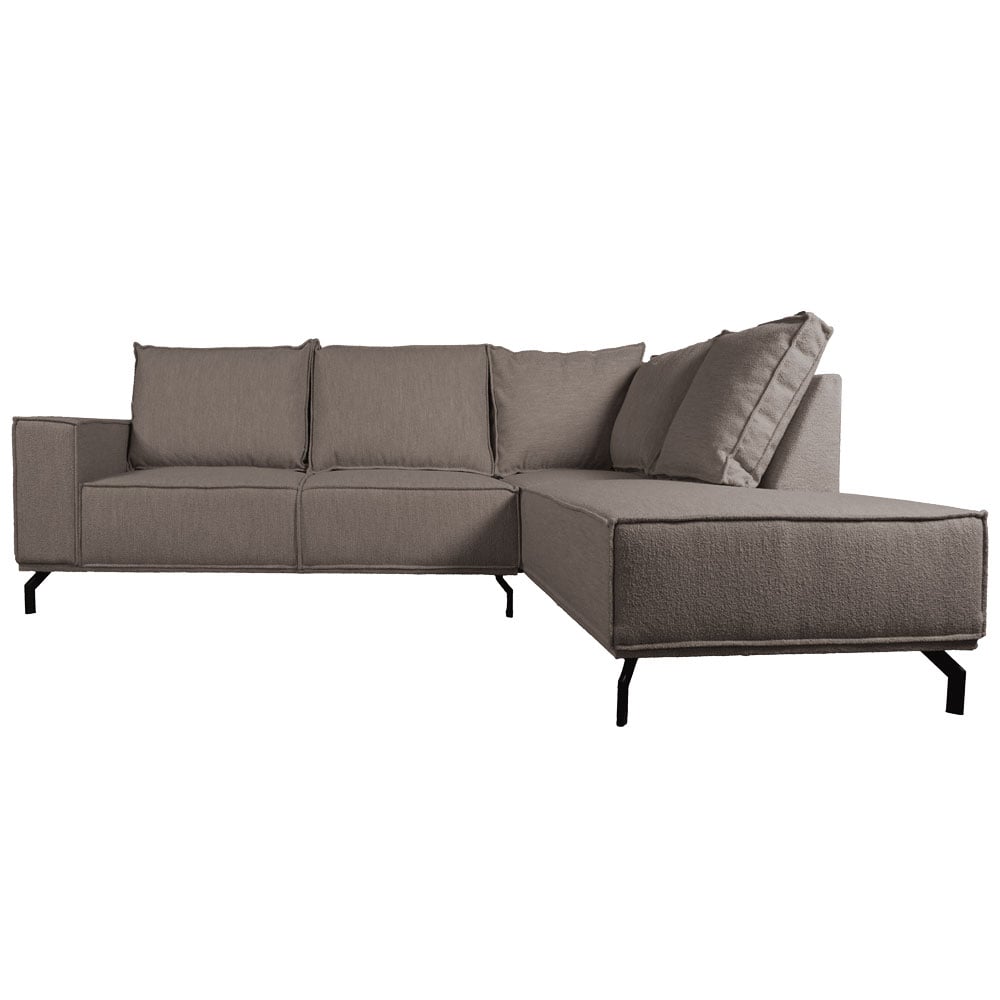 Home67 Hoekbank ron boucle brown 15 rechts
