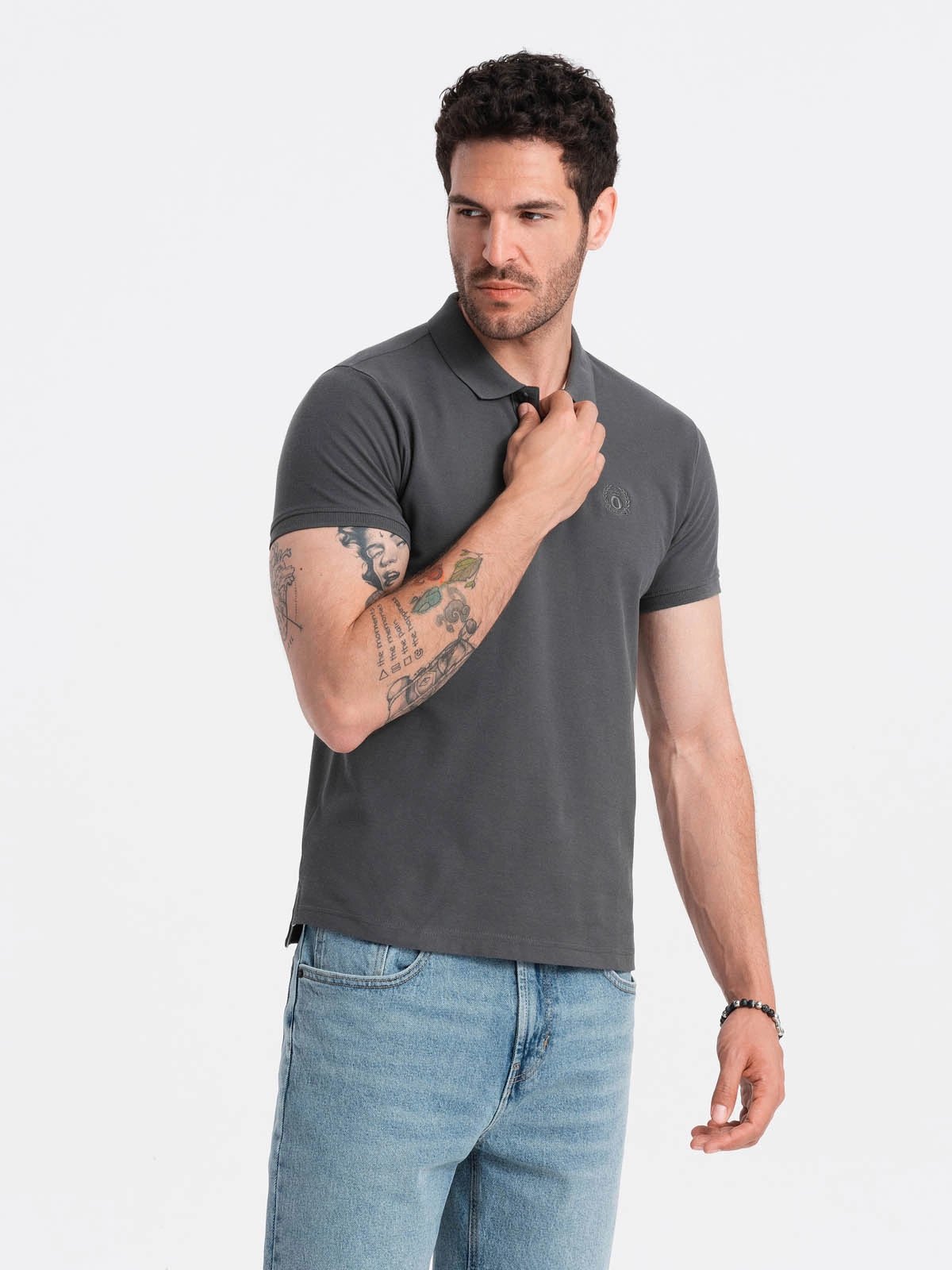 Ombre Poloshirt heren korte mouw - 0100dg