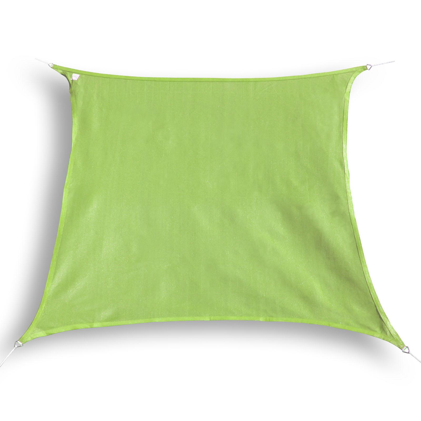 Hanse® Schaduwdoek vierkant waterdoorlatend 2,5x2,5 m zonnedoek lime