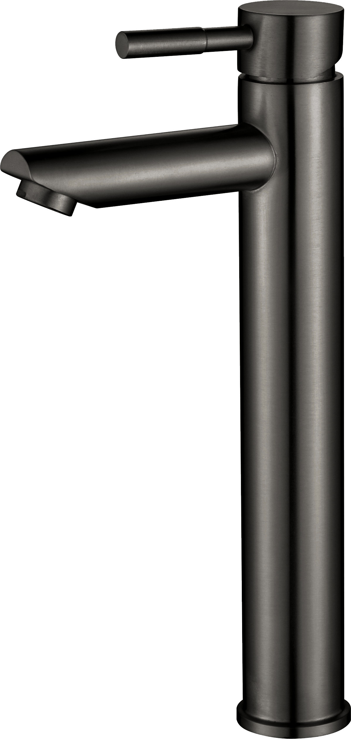 Luzzo ® como gun metal hoog rvs wastafelkraan hoog grijs