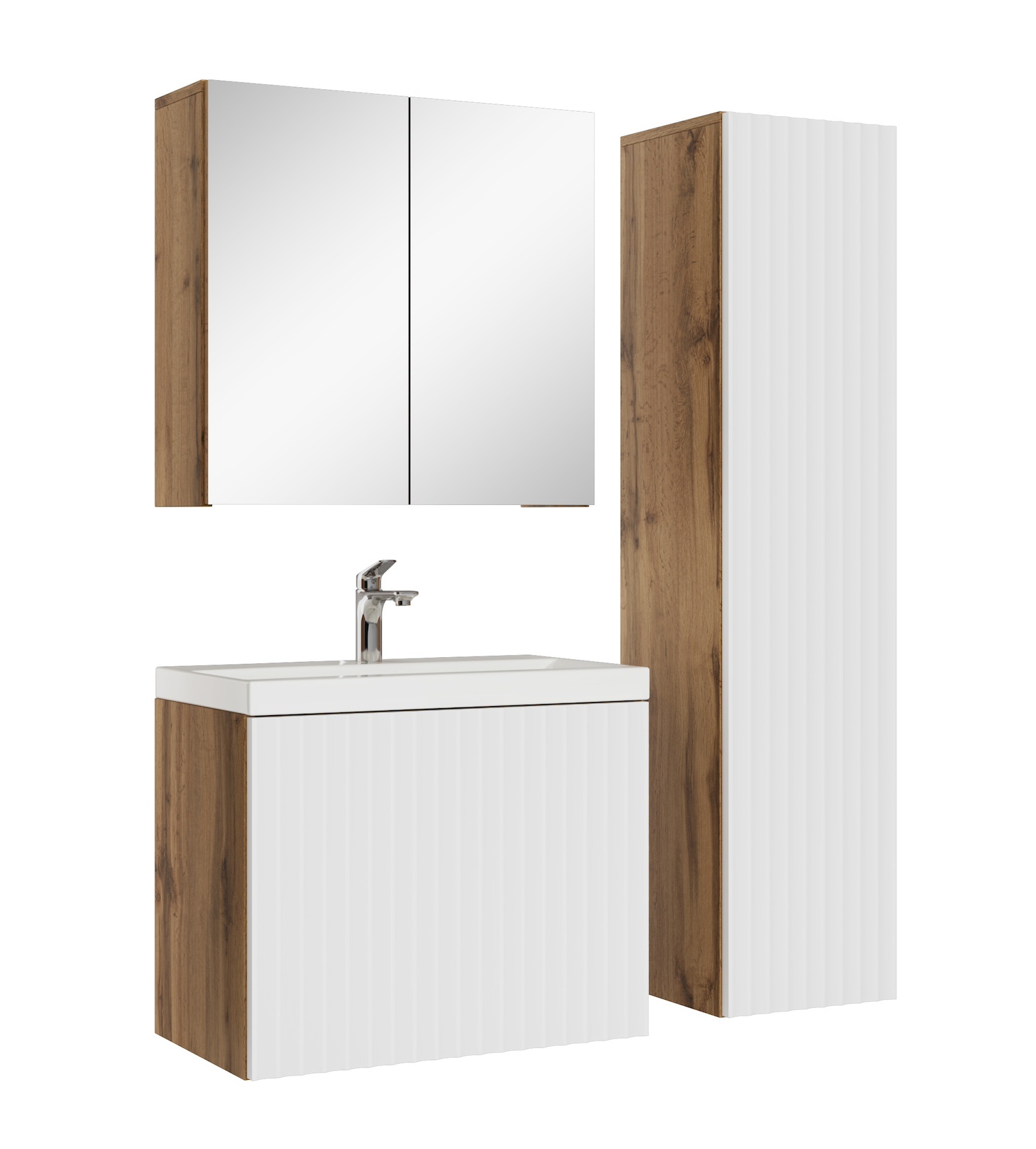 Badplaats Badkamermeubel set malta 60 x 35 cm met wit badmeubel met