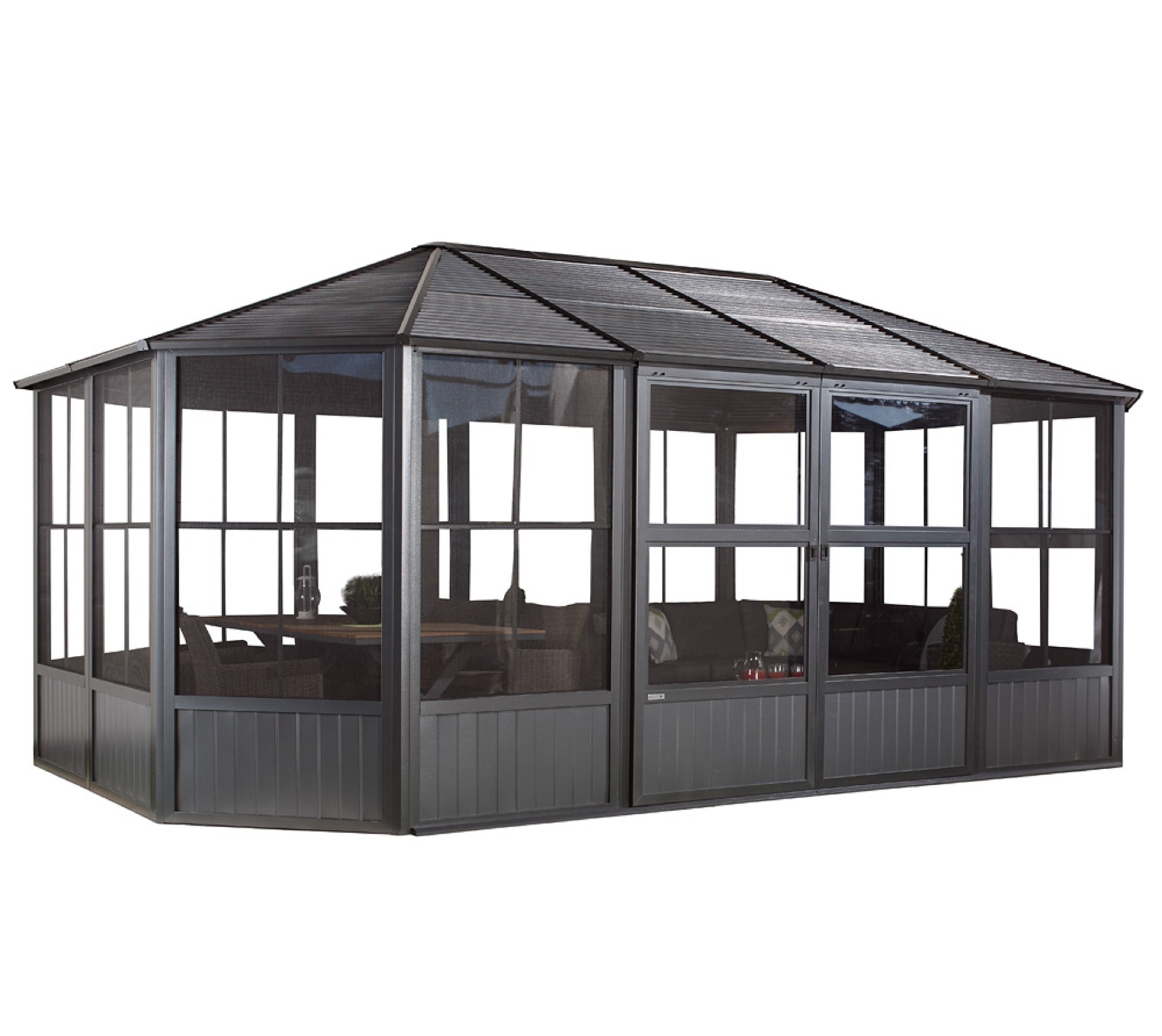 Sojag Aluminium paviljoen charleston met klamboe 384x594x281cm