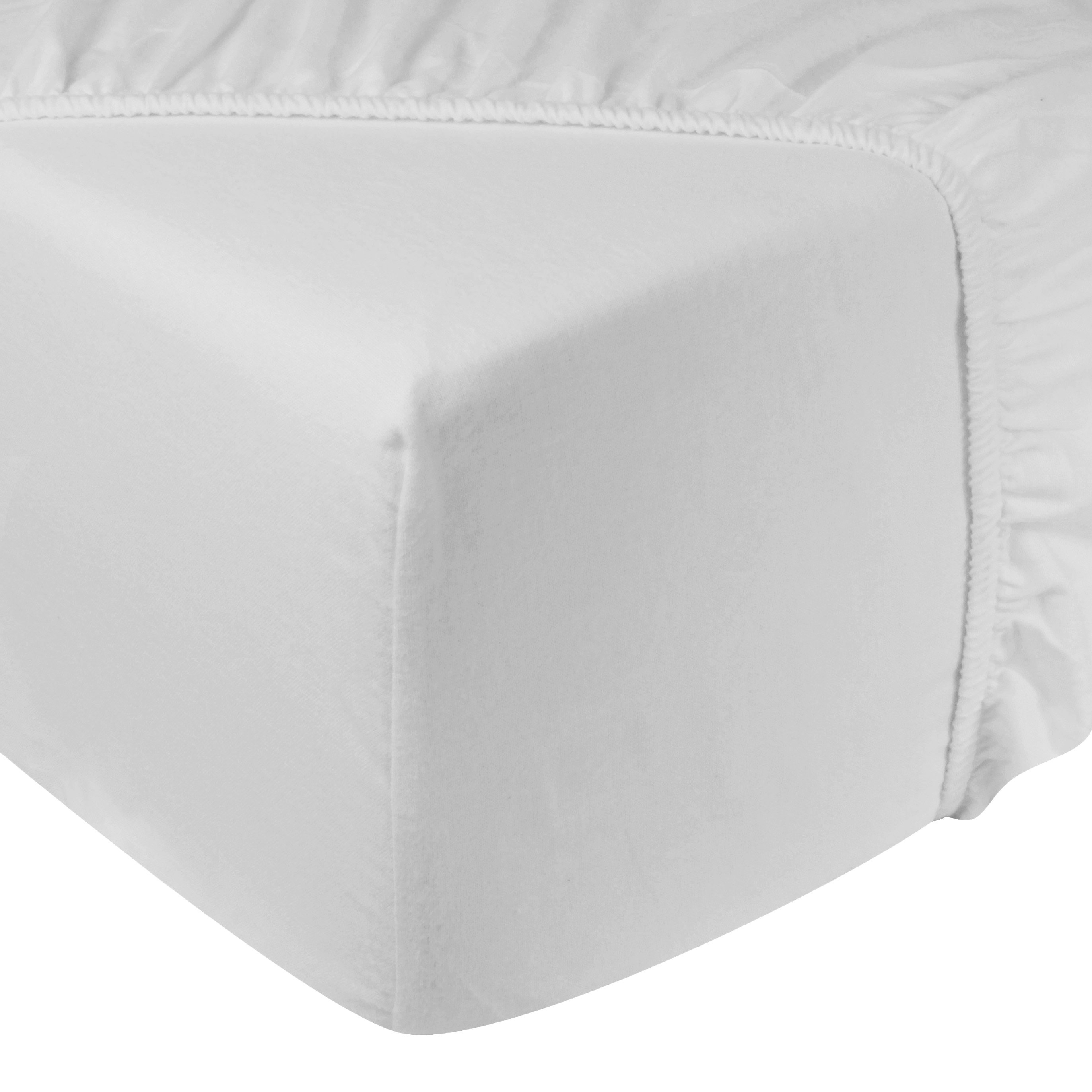 DoubleDry Hoeslaken flanel 100% zacht katoen tweepersoons 140x200 cm rondom