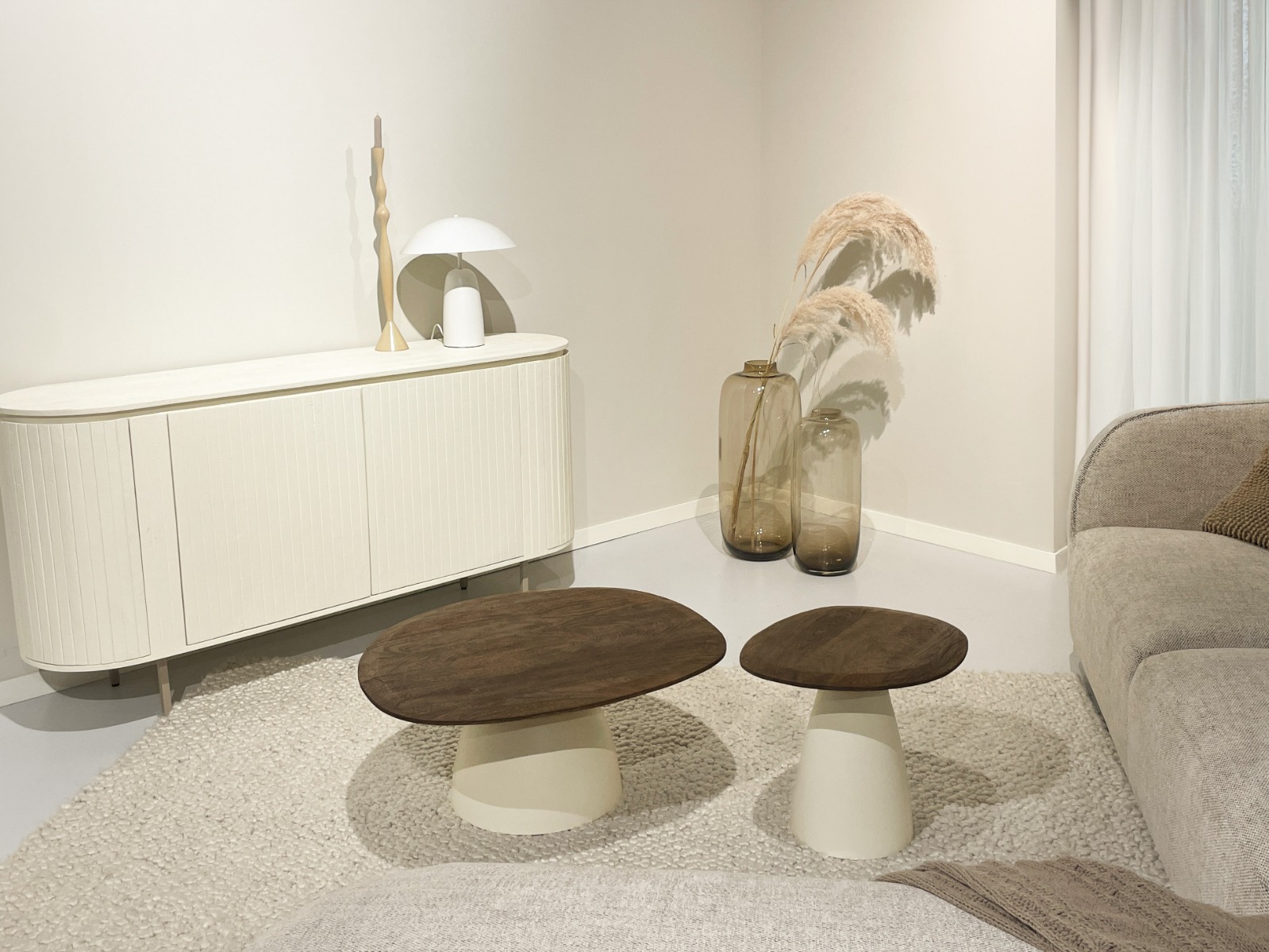Brix salontafel set marron - mangohout