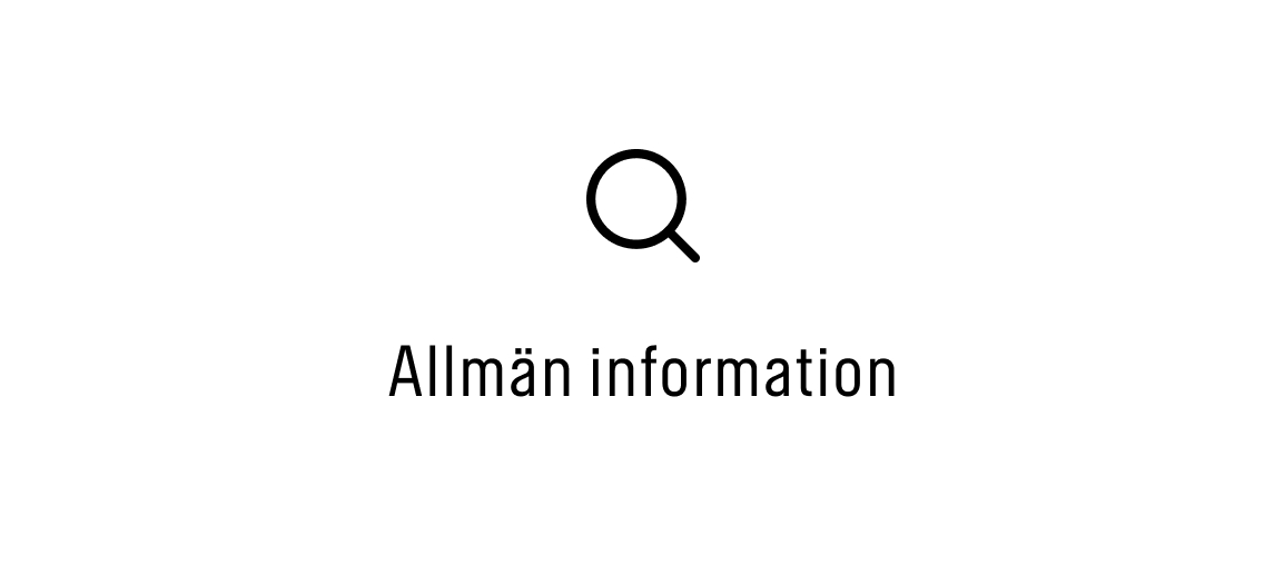 Allmän information