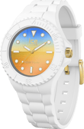 Ice-Watch - ICE solar power Nature numbers Mesh - Wit damenhorloge met siliconen armband - 018739 (Maat S