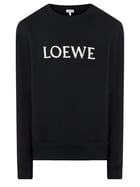Loewe Logo Embroidered Sweatshirt in Black