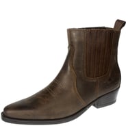 Wrangler Tex Mid Leather Dark Brown Mens Chelsea Cowboy Boots