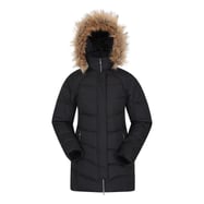 Mountain Warehouse Womens/Ladies Isla II Long Down Jacket (Jet Black)