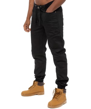 Mens cuffed jogger jeans new arrivals
