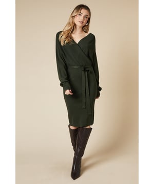 Batwing belted midi dress online