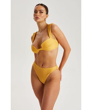 Yellow ribbed swimsuit outlet