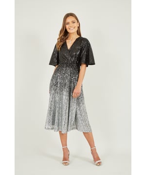 Ombre sequin midi dress online