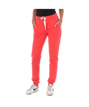 Pantalón de chandal largo.
Color Rojo
Cinturilla con goma elástica. ajustable con cordón.
Dos bolsillos en la parte delantera .
Bajos ajustables.
Tejido elástico.
Costuras vistas a tono.
 
Composición:  95% Algodón, 5% Elastano

- Lavar máximo a 40ºC.
- Planchar a media temperatura. máx. 110ºC.
- Permite usar secadora.
- No usar lejía.
- No admite el  lavado en seco.