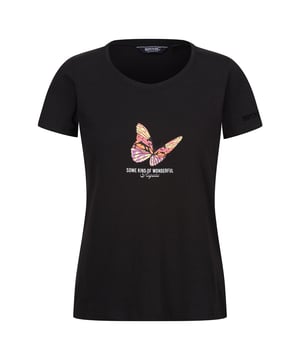 100% Katoen. Stof: Coolweave, Jersey, Zachte aanraking. Ontwerp: Vlinder, Grafische print, Tekst. Hals: Crew Neck. Mouwtype: Korte mouwen. 160 g/m². Duurzaamheid: Duurzame materialen.