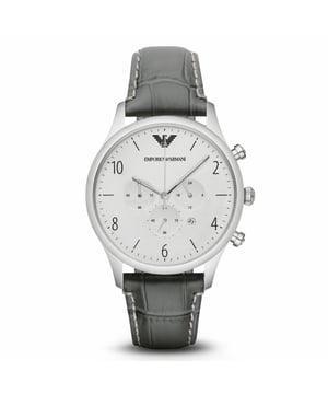 Emporio Armani AR1861 - Reloj para hombre cuarzo acero inoxidable• material: acero inoxidable• cristal: minèral• pulsera: cuero• correa: plateado• resistencia al agua: 50 m (5 ATM)• tamaño de la caja: 43 mm