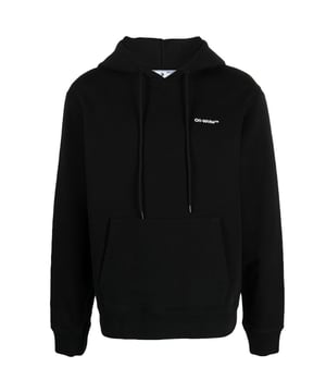 Off-White Wave Outline Diag Design Black Slim Hoodie. Be bold & stylish in the Off-White Hoodie. This 100% cotton hoodie features the unique Off-White logo on the left chest, the iconic Diag logo on the back, and an adjustable drawstring hood. With elasticated waist and sleeve endings and a large front pocket, this is the perfect combination of comfort & style.. Off-White Logo on Front Left Chest, Off-White Black Hoodie, Slim Fit. Diag Logo On Back, 100% Cotton, Long Sleeve, Elasticated Waist and Sleeve Endings. Drawstring Adjustable Hood, Large Front Kangaroo Pocket. Style Code: OMBB097C99FLE0171001
