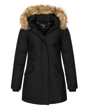Angeboten wird ein sehr schöner Damen Winter Mantel der Marke "Geographical Norway" mit Kapuze und einem kuschlig warmen Kunstfellkragen. Die Winterjacke Überzeug durch den idealen Oberschenkel-Schnitt, der in die Länge geht, aber dennoch nicht zu Lang ist. Durch die Fütterung ist die Jacke vor allem in den kalten Wintertagen der ideale Begleiter. Dazu überzeugt der Damenmantel durch hochwertig verarbeitetes Material, zwei Seitentaschen und einer klassischen Farbkombination für den Alltag.