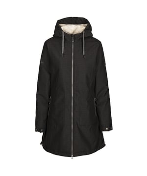 100% Polyester. Außenmaterial: TPU Membran. Futterstoff: Pelziges Fleece, Weich. Gewebe: Strukturiert. Design: Abzeichen, Kariert. Gewebetechnik: langlebig, TP50, Wasserfest. Bündchen: anpassbar, Druckknopf. Mit Kapuze, Stehkragen. Langärmlig. Versiegelte Nähte. Kapuzenmerkmale: mit Kordelzug, angenähte Kapuze. Länge: Lang geschnitten. Taschenart: Zwei Seitentaschen, 1 Innentasche, Reißverschluss. 2-Wege-Reißverschluss. Saum: Geschwungener Saum, Seitlicher Reißverschluss. XXS: 78,74 cm. XS: 81,28 cm. S: 86,36 cm. M: 90,17 cm. L: 96,52 cm. XL: 102 cm. XXL: 107 cm. 3XL: 112 cm.