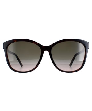 Jimmy Choo Square Womens Dark Havana Brown Gradient Lidie/F/SK  Sunglasses are a luxurious and elegant accessory that will elevate any look. These sunglasses feature a sleek square design with a lightweight acetate frame. The Jimmy Choo logo is engraved on the slender temple, adding a touch of signature luxury. The Lidie/F/SK sunglasses are perfect for those who want to make a statement with their sunglasses and want to add a touch of luxury to their everyday look.