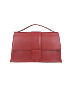 Bolso de mujer en piel granulada a mano con un solo compartimento. Equipado con una correa de hombro extraíble. Producto artesanal italiano en piel genuina. Hecho en Italia.