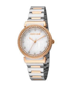 RC5L039M0105 Roberto Cavalli 4894626190490 Reloj de mujer de cuarzo de acero inoxidable plateado 5 ATM 32 mm