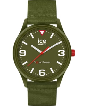 This Ice Watch Ice Solar Power - Khaki Tide Analogue Watch for Unisex is the perfect timepiece to wear or to gift. It's Green 40 mm Round case combined with the comfortable Green Fabric watch band will ensure you enjoy this stunning timepiece without any compromise. Operated by a high quality Quartz movement and water resistant to 5 bars, your watch will keep ticking. Go green with this solar powered watch recharges itself in any kind of light,This solar watch does not require any battery replacement. High quality 19 cm length and 19 mm width Green Fabric strap with a Buckle Case diameter: 40 mm,case thickness: 12 mm, case colour: Green and dial colour: Green