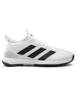 Mens adidas Adizero Ubersonic Trainers in white.- Breathable mesh upper.- Lace closure.- Regular fit.- External heel clip.- Lightstrike cushioning.- Supportive sock-like fit.- Adiwear outsole and an Adituff abrasion area.- Ref: GW2512