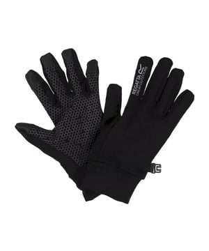 Material: Polyester. Fabric: Soft Touch, Stretch. Bulk Free, Gripped Palm, Textured Palm. Fabric Technology: Hardwearing, Lightweight, Non Slip. Design: Logo.