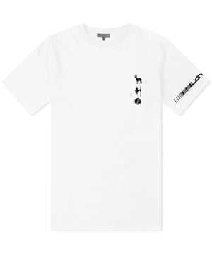 Lanvin Ski Placed Logo White T-Shirt. Lanvin White Tee. Ski Logo Print On Chest. Crew Neck Tee. 100% Cotton, Made In Italy. Style : RMJE0027A18 000