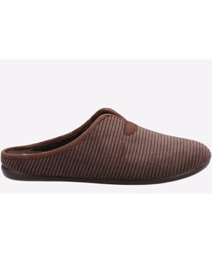 Inspired by the cosy wintry nights in Cotswold cottages, comes this luxurious men's mule slipper.
- Luxurious smooth microfibre upper
- Cosy microfibre faux wool felt lining and foot bed
- Lightweight and flexible TPR sole unit