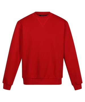 Gewebetechnik: langlebig. Materialzusammensetzung (%): 65% Polyester, 35% Baumwolle. Gewebe: Gebürstete Innenseite, Weiche Haptik. Design: Blockfarben. Zum Überziehen. Nachhaltigkeit: BCI-zugelassen, nachhaltige Materialien. Rundhalsausschnitt. Langärmlig. Bündchen: gerippt. Saum: gerippt.