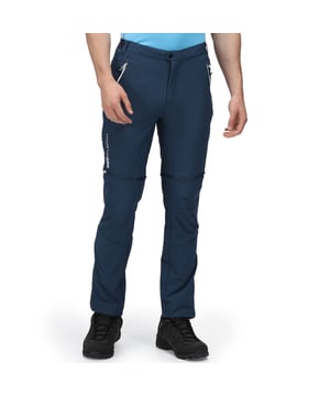 Isoflex active stretch fabric. Durable water repellent finish. Quick drying properties. Part elastic waist. Elasticated gripper tape waist. 2 zipped side pockets. One zipped rear pocket. 2 zip off legs to convert to shorts. Zip opening at ankle.