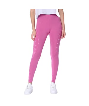 Nike Purple Activewear, enge Passform, Nike Swoosh, Nike Air Leggings fur Damen. Enge Passform. Hochhaus. Volle Lange. Nike Air Logo an den Seiten der Beine, schlichte lila Leggings, Activewear, Damen Nike Air Leggings