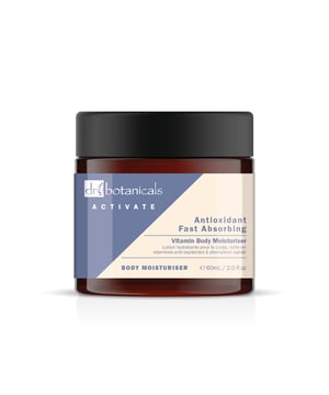  hidrata y nutre la piel para un cutis sano
 formulado con ingredientes naturales para un cuidado eficaz de la piel
 proporciona un aspecto radiante y luminoso

                                                                                                                                                                                                                                                                Dr Botanicals Activate antiOxidant Fast absorbing Vitamin body moisturizer Es una fórmula de belleza limpia que Se centra en hidratar y nutrir la piel. con ingredientes como El aceite de Juniperus Communis y El aceite de semilla de Vaccinium Myrtillus, favorece un cutis sano y radiante. Esta crema hidratante Es perfecta para quienes buscan una solución natural y eficaz para El cuidado de la piel.