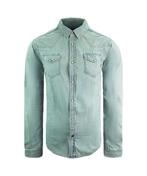 Scotch & Soda Camisa Vaquera Regular Manga Larga Azul Claro Top Hombre 133009 61000