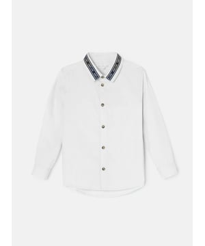 Our twist on a   shirt. a classic with contemporary styling. Crisp   poplin with an edgy branded collar. Wear with denim or chinos and look effortlessly smart. About me: 100% Cotton Angel and Rocket cares: I'm made from Sustainable Cotton Look After Me: Think Planet. Wash At 30C.