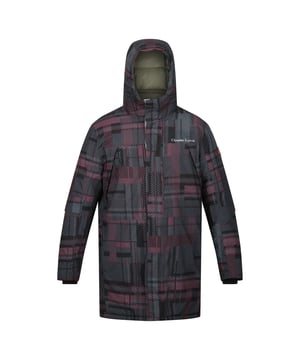 Material: 100% Polyester. Lining: Baffled. Filling: Faux Down, Feather-Free. Design: Embroidered Patch, Grid. Fabric Technology: Breathable, Durable, Isotex 10000, Waterproof. Neckline: Hooded. Inner Adjustable Chevron Shoulder Straps, Insulated, Piping Detail, Stretch Gusset. Sleeve-Type: Long-Sleeved. Hood Features: Adjustable, Concealed, Grown On Hood. Length: Long. Pockets: 2 Lower Pockets, 2 Chest Pockets, Mesh Pocket, Inner. Fastening: Zip. 10000g/m²/24hrs. Waterproof Rating: 10000mm. Sustainability: Eco Friendly, Made from Recycled Materials.