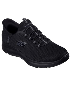 Go handsfree and step into easy-wearing comfort with Skechers Slip-ins: Summits. Featuring a mesh upper with a Skechers Slip-ins heel panel and a cushioned Skechers Air-Cooled Memory Foam insole.