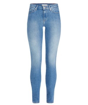 99% Baumwolle, 1% Elasthan; Tommy Hilfiger Jeans; Modell: WW0WW30206 1AE; Hochwertige Verarbeitung; Verschlüsse: Reißverschluss, Knopf; 5-Pocket-Stil; Skinny Fit, normale Taille; Tommy Hilfiger Logo-Details