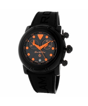 Glam Rock GR61114 - Reloj para mujer cuarzo policarbonato• material: policarbonato• cristal: saphir• pulsera: silicona• correa: negro• resistencia al agua: 100 m (10 ATM)• tamaño de la caja: 46 mm