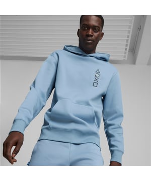 PRODUCT STORY: The PUMA x PLAYSTATION collab is all about the two legends teaming up to push the boundaries of reality with pieces that take cues from the visionary gaming world so you can tackle all your daily quests. This hoodie features the graphic and colours that pay tribute to the PlayStation console. FEATURES & BENEFITS: Made with at least 20% recycled materials. DETAILS: Comfort fit; 320 gsm, spacer fabric; Hood with embroidered PlayStation symbols; Kangaroo pocket; Rib cuffs and hem; PUMA x PLAYSTATION co-branding.