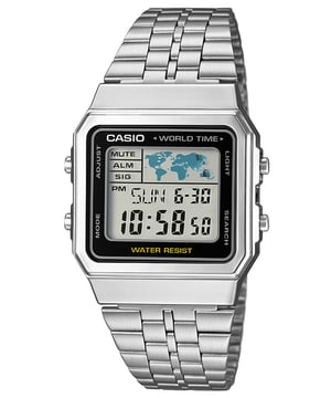 This Casio Casio Collection Digital Watch for Men is the perfect timepiece to wear or to gift. It's Silver  Rectangular case combined with the comfortable Silver Stainless steel will ensure you enjoy this stunning timepiece without any compromise. Operated by a high quality Quartz movement and water resistant to 3 bars, your watch will keep ticking. GREAT DESIGN: Digital Men's watch with a Quartz movement PREMIUM QUALITY: By using high-quality materials ✓ Glass: Mineral Glass ✓ Case material: Resin ✓ Bracelet material: Stainless steel ✓ Waterproof: 3 bars COMPACT SIZE: ✓ Case diameter: 34x39 mm, ✓ Height: 10 mm, ✓ Bracelet: Length: 21 cm, Width: 30 mm. Due to this great size, the watch is absolutely for everyday use✓ Weight: 50 Gram