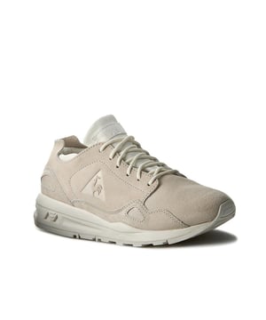 Le Coq Sportif Lcs R Flow Lace-Up Beige Leede Cuero Womens Entrenadores 1710340