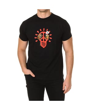 Short marl t-shirt.
 Round neckline with ribbed finish.
 Brand print on the front.
 Seams seen in tone.
 Composition: 100% cotton
 Care:
Care:
 - Machine wash maximum 30ºC.
 - Do not use bleach.
 - Iron at medium temperature.
 - Do not use dryer.
 - Do not dry clean.