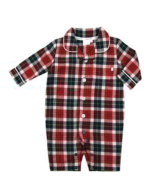 Baby Boys Christmas Check All-In-One Pyjamas
Ensure a sound night's sleep with our adorable Red Woven Tartan All-In-One Pyjamas, ideal for night-time wrigglers. The one-piece style keeps babies covered throughout the night, while super soft cotton is gentle on delicate skin.
It’s easy to create mini-me looks with our Christmas Check  range as coordinating styles are also available in our Adult, Family, Boys and Girls Ranges.
Features
All-over Tartan
Soft woven brushed cotton
Contrast piping detail
Classic collar
Long sleeves
Pocket to front
Popper leg opening for easy changing
Button front.