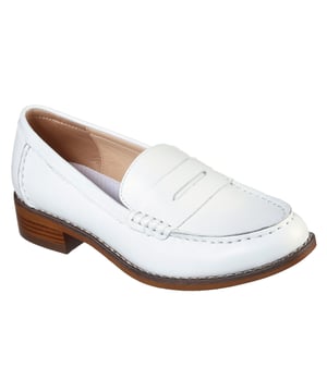 A chic tailored look arrives with amazing comfort in Skechers Lala - Book Club. This slip-on dress casual penny loafer features a lightly textured full grain leather upper with a moc toe front, plus Air-Cooled Memory Foam® cushioned insole.
Details:
Lightly textured full grain leather upper
Slip-on dress casual penny loafer design with raised seam moc toe front
Flexible traction outsole
