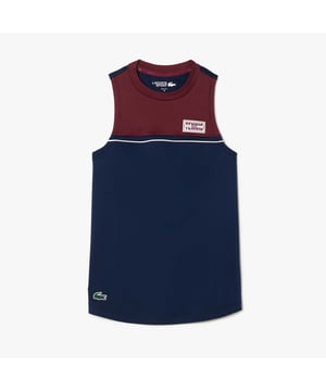 Lacoste Sport Contrast Mouwloos T-shirt voor dames. Ga voor groots contrast en groots comfort in dit rekbare, ademende en vochtafvoerende T-shirt. Ontworpen om je op jouw manier te laten presteren.- Stretch katoen.- Slank, getailleerd model.- Sneldrogend.- Getest door atleten.- Siliconen krokodil op voorkant.- 100% Katoen. Machinewasbaar. Ref: TF1010R1I.