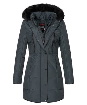 Angeboten wird ein sehr schöner Damen Winter Mantel der Marke "Geographical Norway" mit Kapuze und einem kuschlig warmen Kunstfellkragen. Die Winterjacke Überzeug durch den idealen Oberschenkel-Schnitt, der in die Länge geht, aber dennoch nicht zu Lang ist. Durch die Fütterung ist die Jacke vor allem in den kalten Wintertagen der ideale Begleiter. Dazu überzeugt der Damenmantel durch hochwertig verarbeitetes Material, eine perfekte Taschenverteilung (zwei Brusttaschen und zwei Seitentaschen) und einer klassischen Farbkombination für den Alltag.
