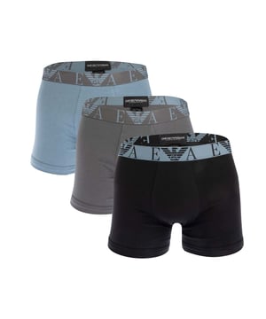 Mens Emporio Armani 3 Pack Boxer Briefs in multi-colour.- Comprises 3 pairs in olive - marine - blackberry colourways.- Crafted from comfortable stretch cotton jersey.- Branded elasticated waistband.- 95% Cotton  5% Elastane.  Machine washable.To fit waist:XS = 27-29inS = 30-32inM = 32-34inL = 34-36inXL = 37-39inXXL = 39-41in- Ref: 11147334731We regret that underwear is non-returnable due to hygiene reasons.